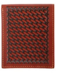 3D Belt Company W111 Brown Wallet with Smooth Edge Trim